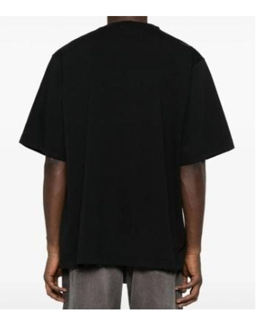 1989 STUDIO Black Slogan Print T-Shirt for men