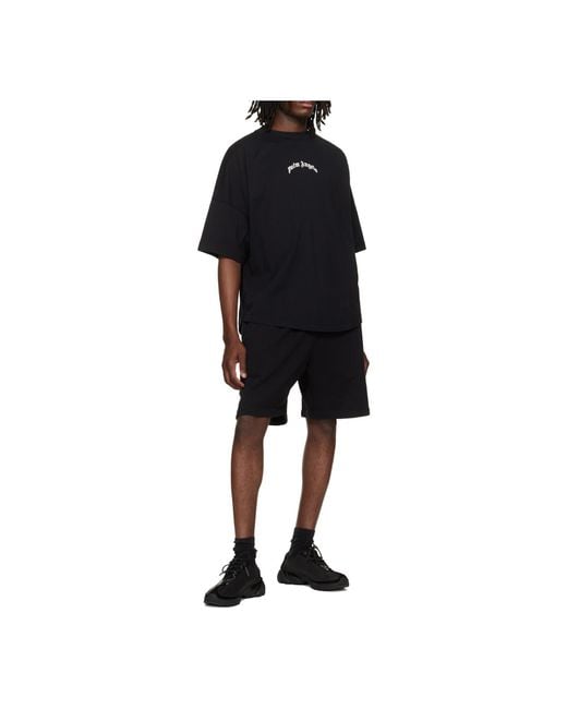 Palm Angels Black Classic Logo Over Tee for men