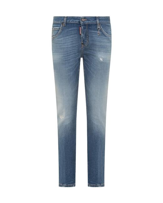 DSquared² Blue Tapered Leg Distressed Jeans