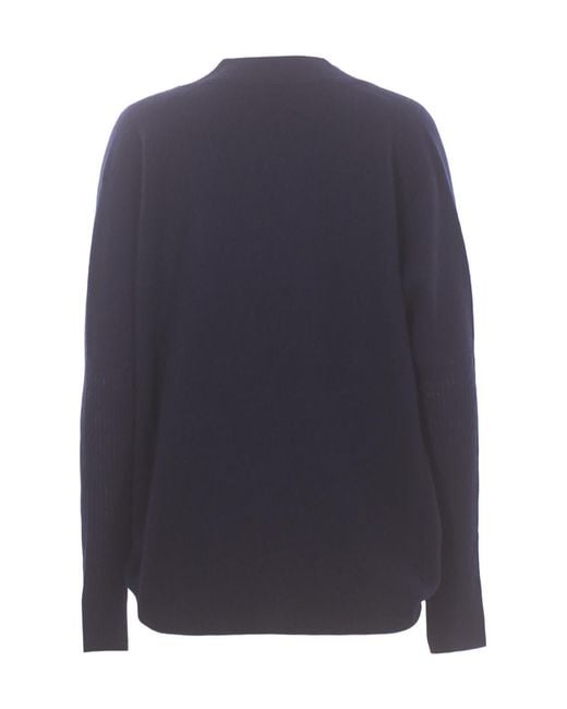 Alysi Blue Cashmere V-Neck Cardigan