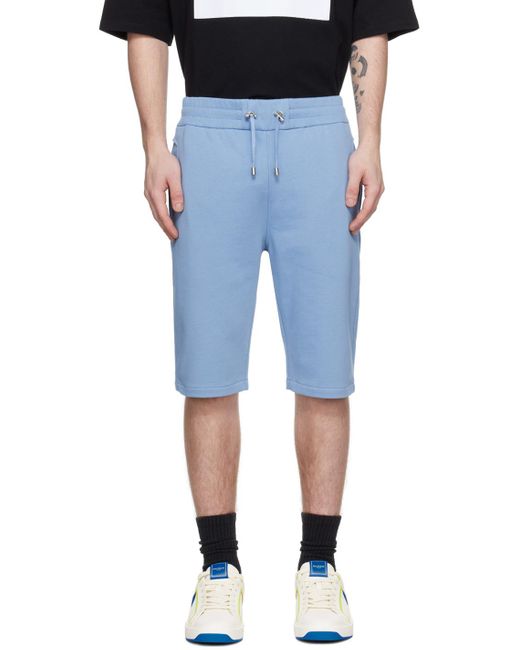 Balmain Black Knee-Length Drawstring Bermuda Shorts for men