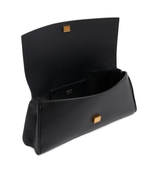 Khaite Black Lori Leather Shoulder Bag