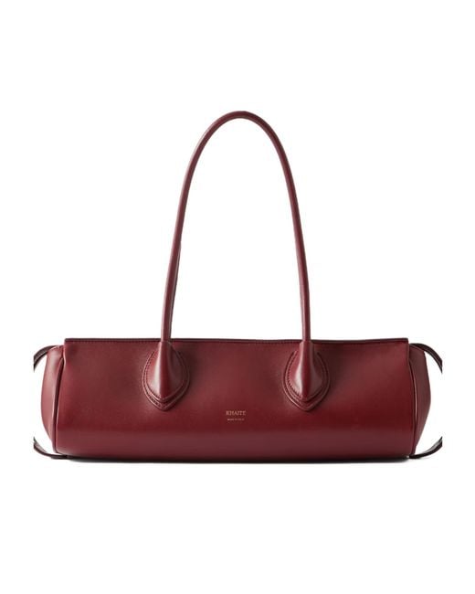 Khaite Red Leather Shoulder Bag