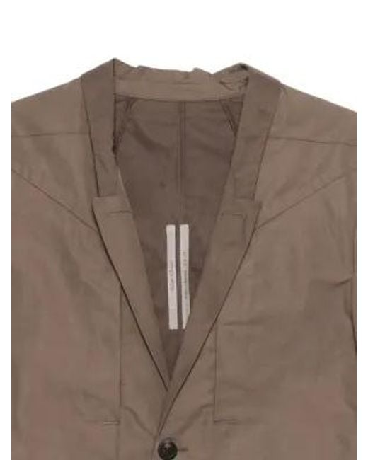Rick Owens Brown Button Panelled Coat for men
