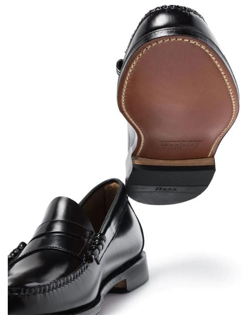 G.H.BASS Black Weejuns Larson Penny Loafers for men