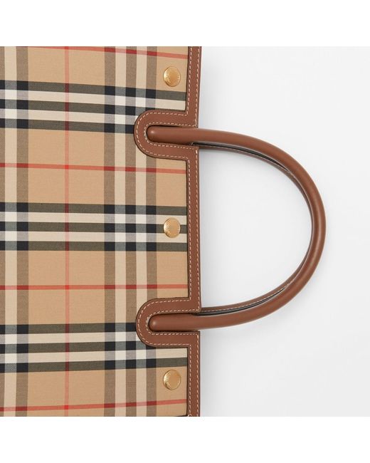 Burberry Brown Vintage Check Tote Bag