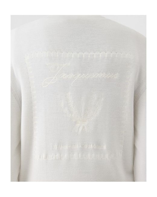 Jacquemus White The Romarin Knit Jumper