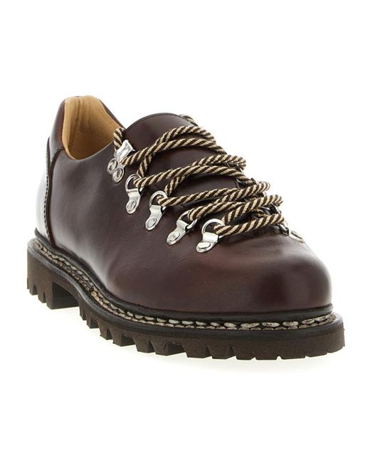 Paraboot Brown Round Toe Lace-Up Sneakers for men