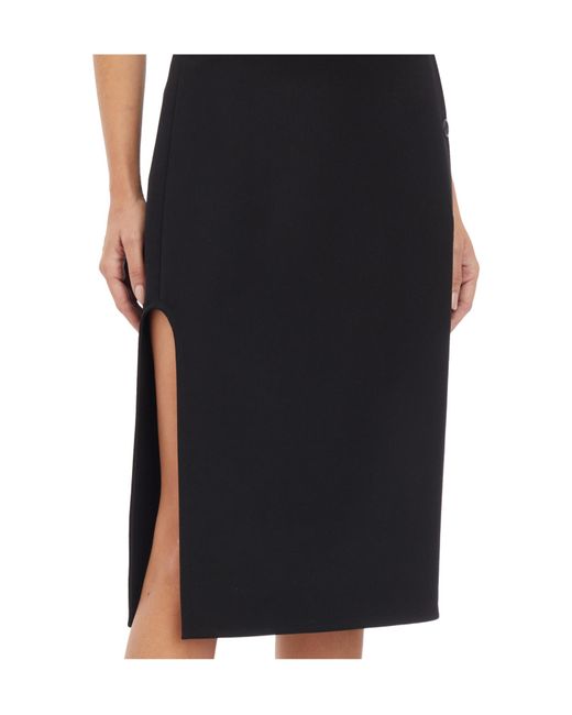 Courreges Black Button-Down Skirt