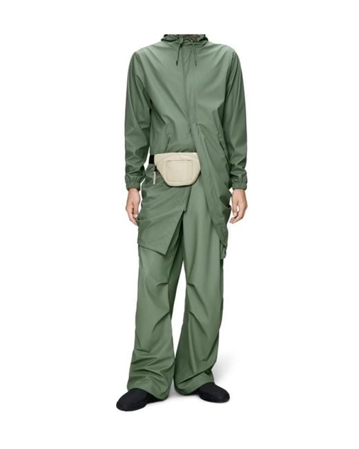 Rains Green Hooded Waterproof Jacket