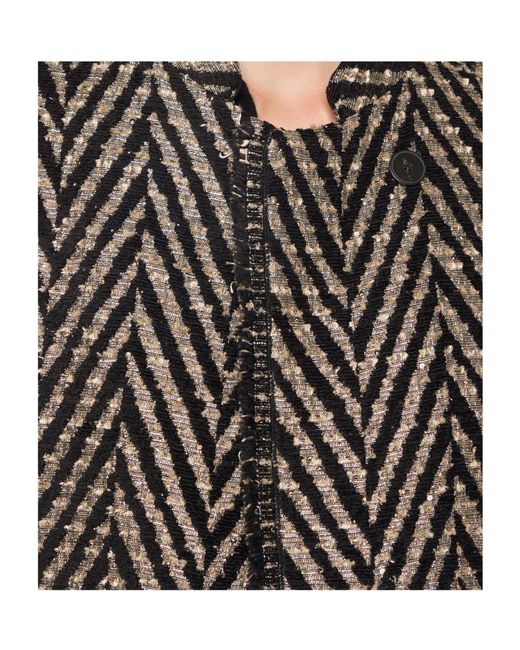 Forte_forte Gray Chevron-Jacquard Jacket