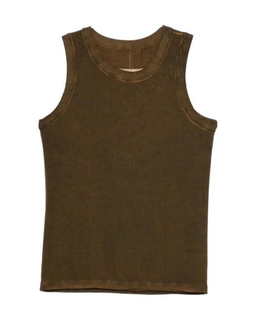 Uma Wang Green Viscose Tank Top