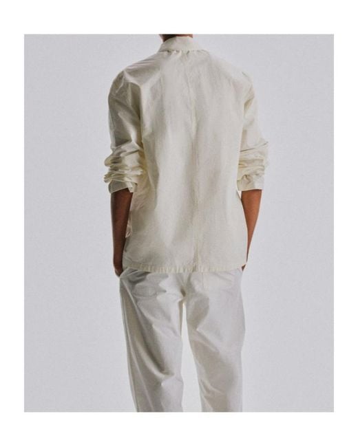 The Row White Behati Toggle-Fastening Jacket