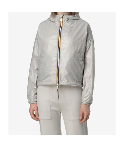 K-Way White Laurette Plus.2 Reversible Jacket
