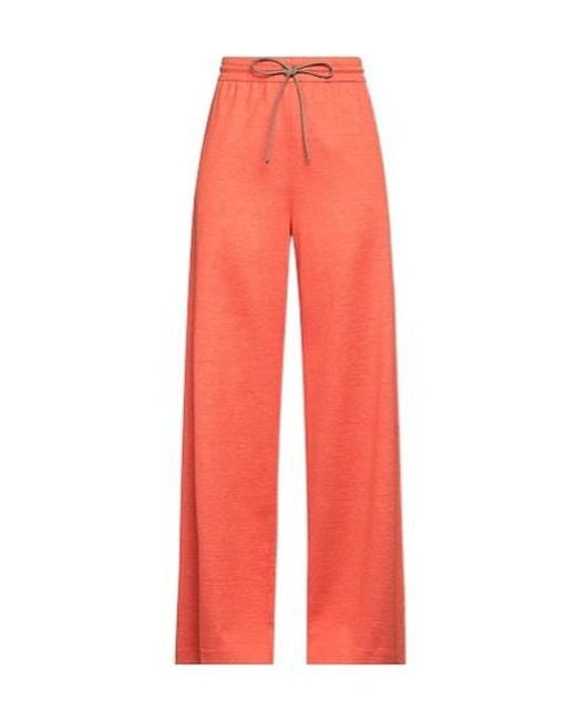 Max Mara Red High-Waisted Drawstring Cargo Pants
