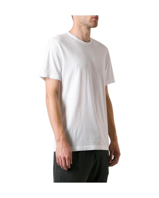 James Perse White Classic Crew Neck T-Shirt for men