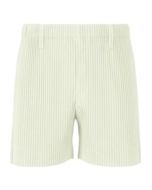 Homme Plissé Issey Miyake Natural Homme Plissé Issey Miyake Tailored Pleats 3 Bermuda Shorts for men