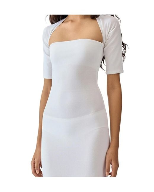Jacquemus White The Bolero Short-Sleeve Dress
