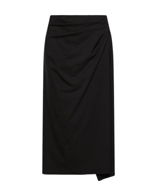 Marella Black Draped Skirt