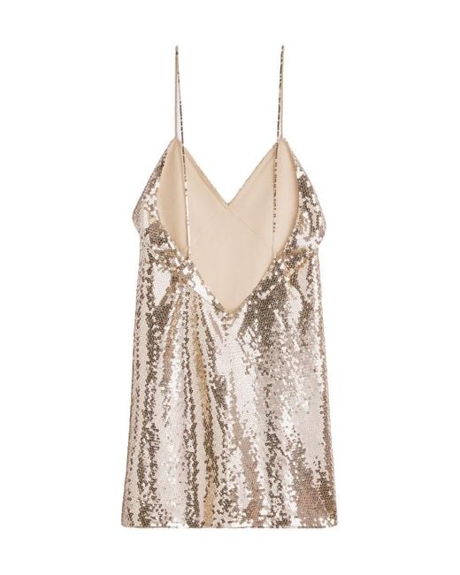 Céline Natural Embroidered Mini Dress