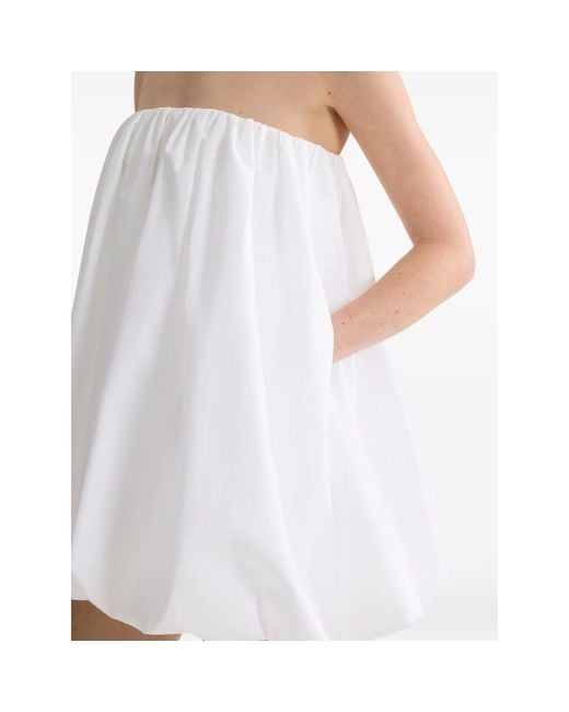 Patou White Loose Strapless Dress