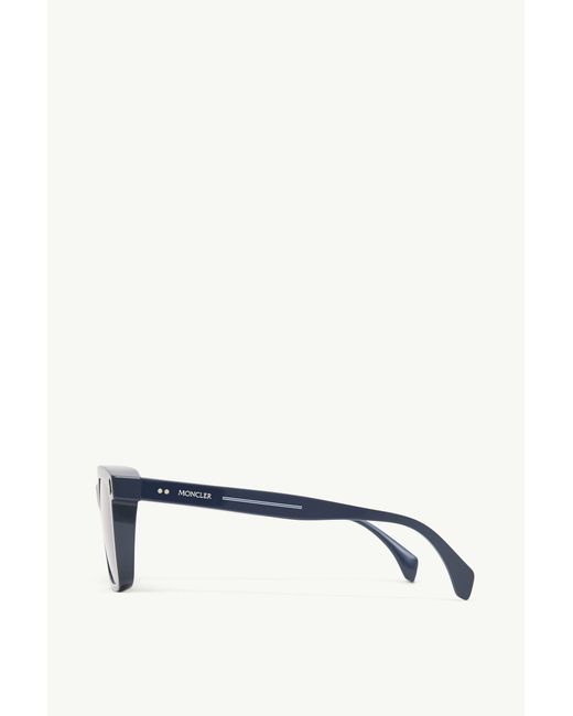 Moncler Blue Valaire Rectangular Sunglasses for men