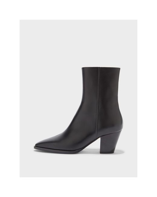 Aeyde Black Solid Color Ankle Heeled Boots