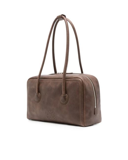 MARGE SHERWOOD Brown Double-Handle Handbag
