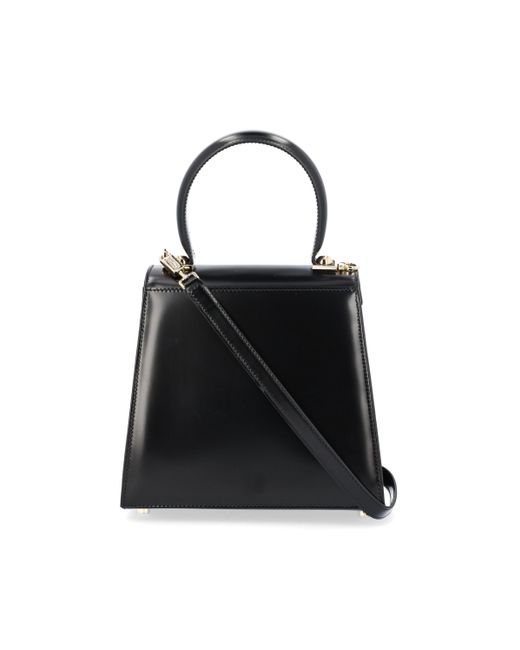Ferragamo Black Iconic Small Top Handle Bag