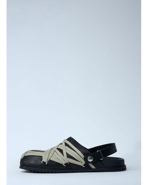Rick Owens Black Wmns Megalace Slip-On Mules