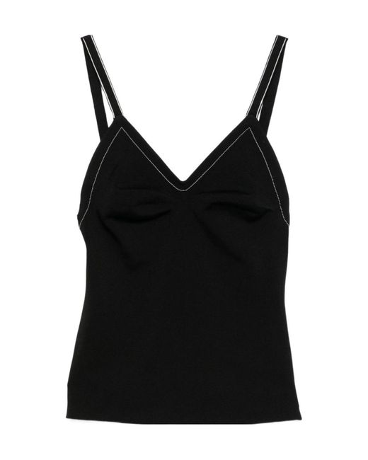 Carven Black Silk Camisole