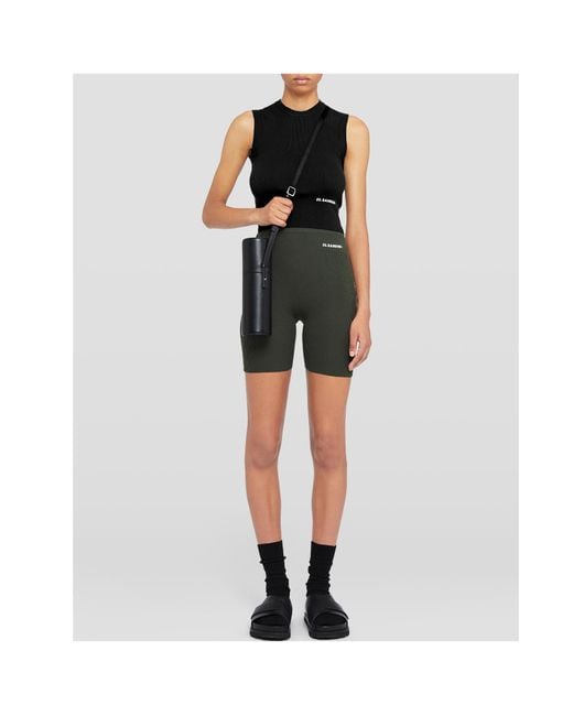 Jil Sander Black Sleeveless Tops