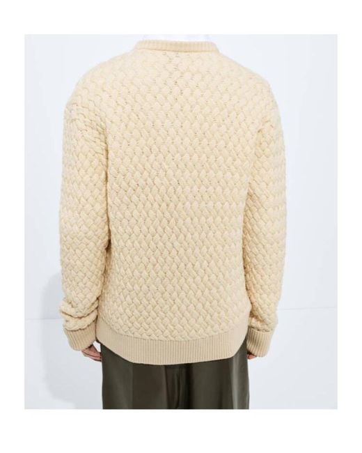 Bottega Veneta White Intrecciato Wool Sweater