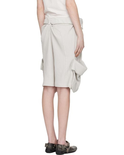 OPEN YY Gray Rolled-Up Athletic Cargo Shorts