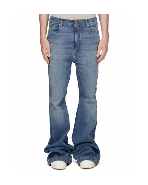 Rick Owens Hollywood Bolan Bootcut Jeans in Blue for Men | Lyst