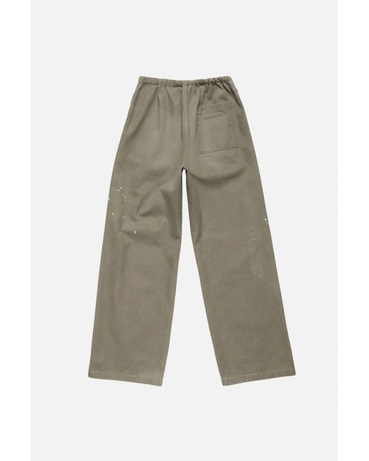Acne Gray Washed Cotton Trousers for men