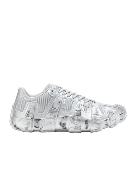 DIESEL White S-D-Griffe Low Sneakers for men