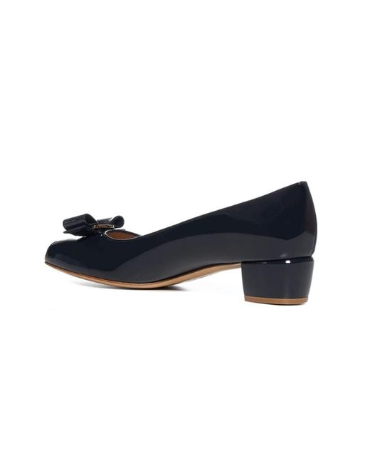 Ferragamo Blue Vara 1 Patent Pumps