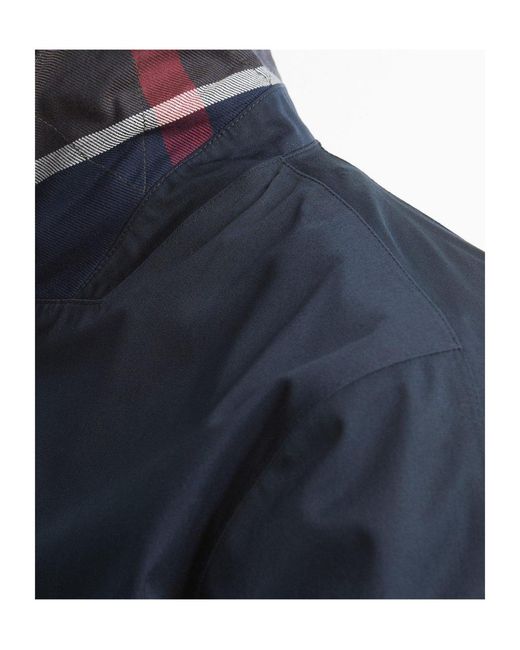 Barbour Blue Single-Breasted Mid-Length Utility Jacket for men