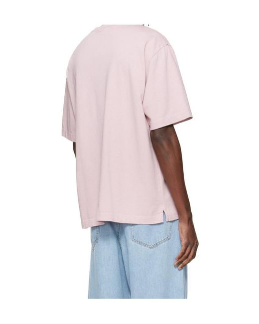 Maison Kitsuné Pink Fox Head Patch T-Shirt for men