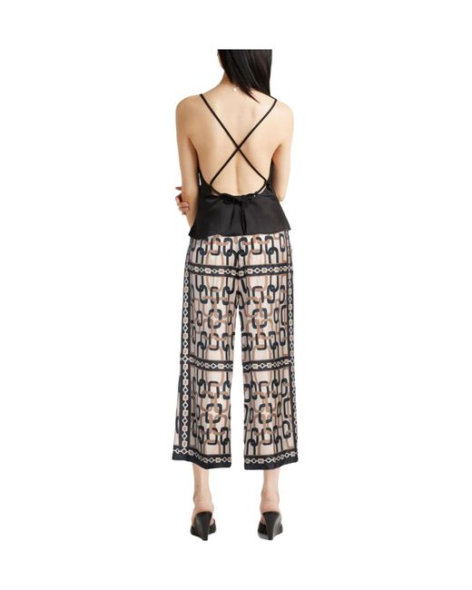 Max Mara White High-Waisted Satin Wide-Leg Trousers