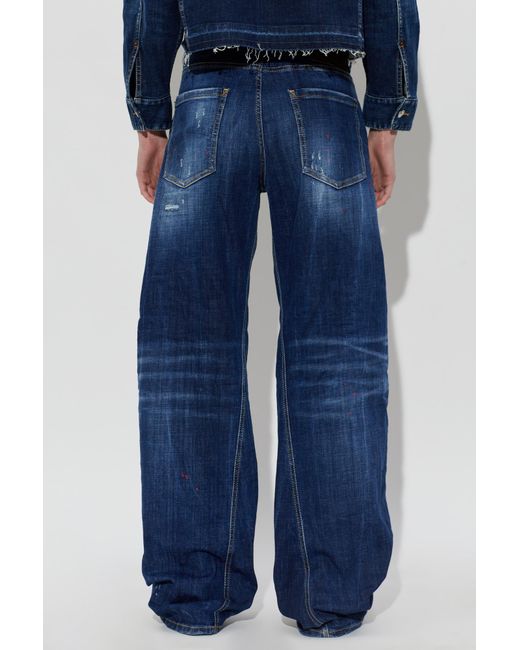 DSquared² Blue Loose Twst Distressed Jeans