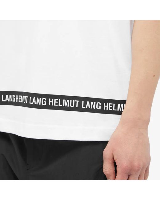 Helmut Lang White Logo Short-Sleeved T-Shirt for men