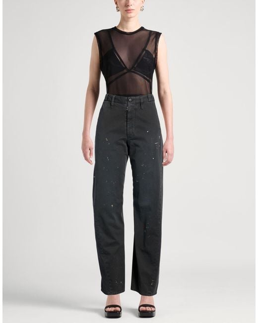 MM6 by Maison Margiela Gray Tie-Dye Straight-Leg Pants