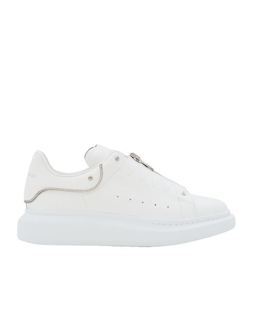 Alexander McQueen White Round-Headed Low-Top Sports Shoes for men