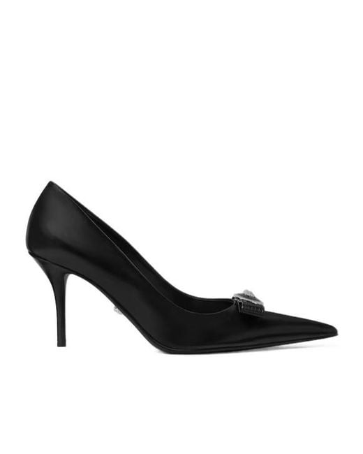 Versace Black Gianni Ribbon Pumps