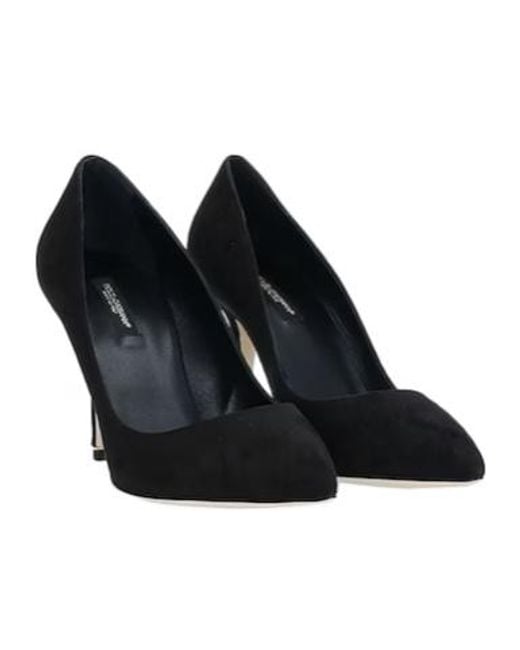 Dolce & Gabbana Black Solidcolor Pointedtoe Highheels
