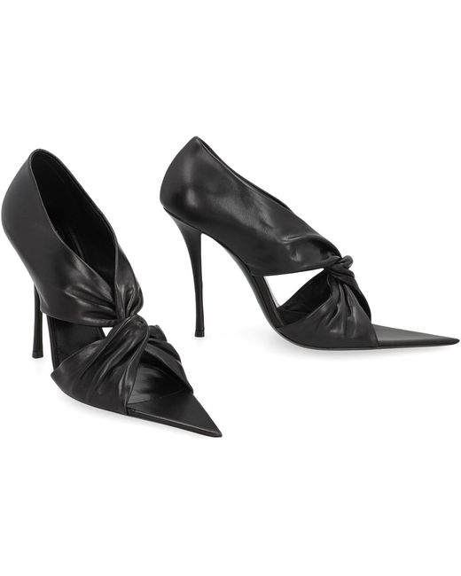 Saint Laurent Black Malika Heeled Sandal