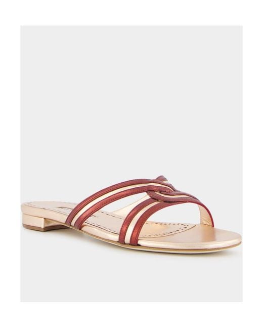 Manolo Blahnik Pink Gasachan Knot Detailed Sandals