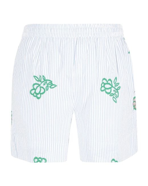 Essentiel Antwerp Blue Wide-Leg Shorts
